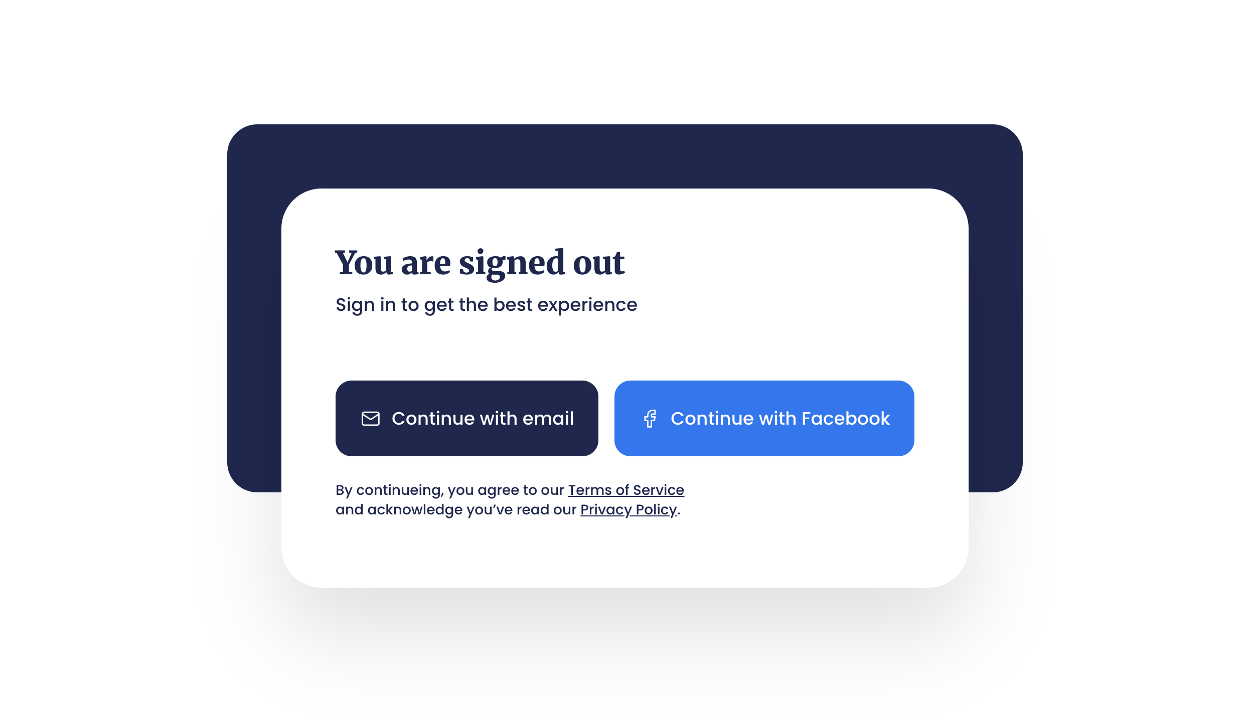 Tarjeta de Login